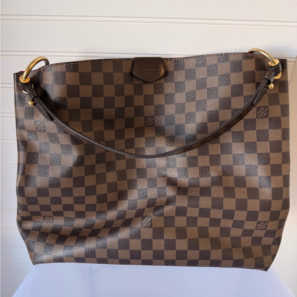 Louis Vuitton Brown Checkered Shoulder Bag